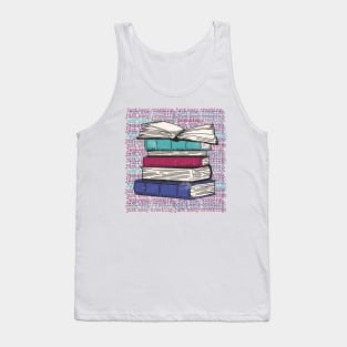 Just Keep Creating // Writing Inspiration // Vintage Writer Stack of Books Tank Top